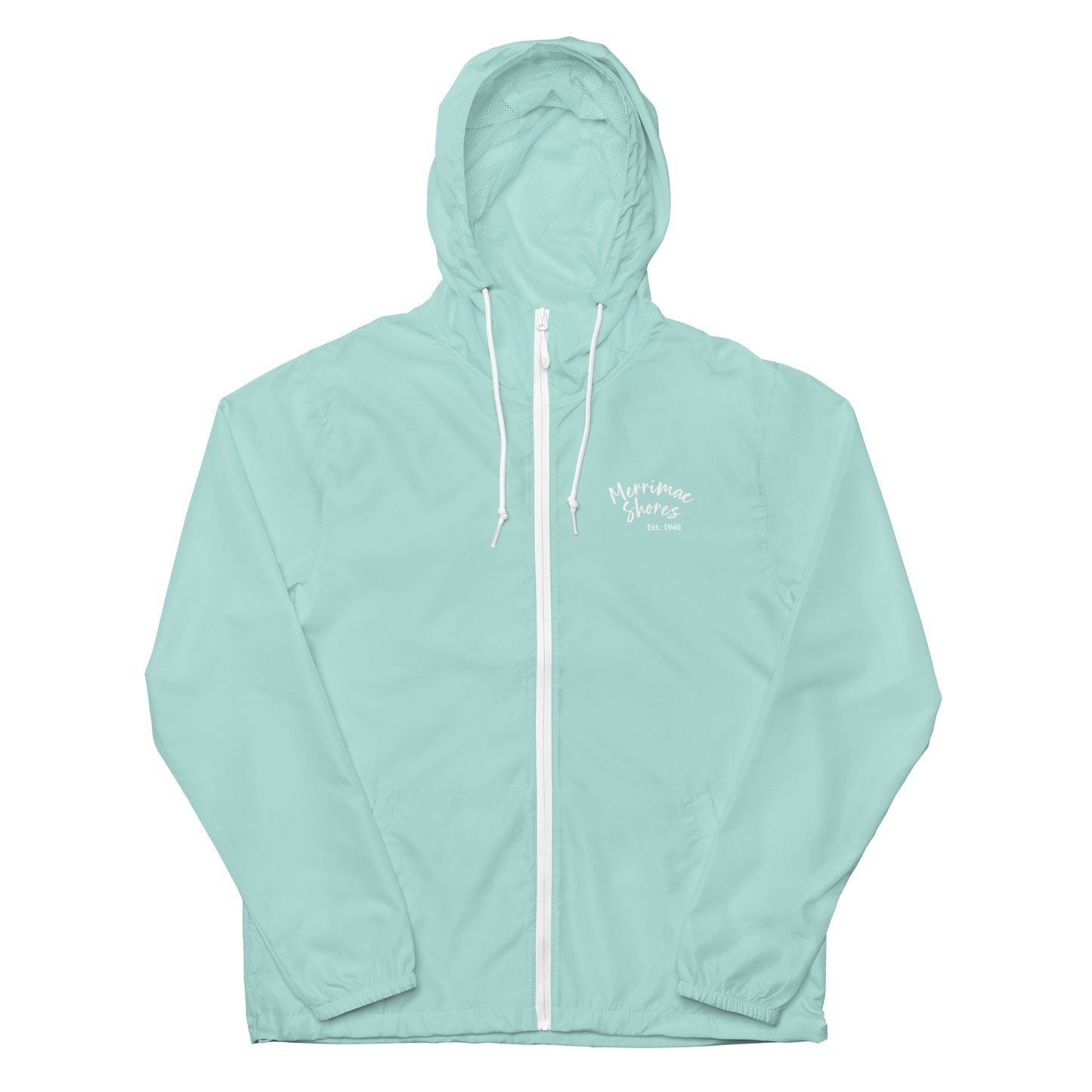 Unisex Lightweight Zip Up Windbreaker Merrimac Shores Est. 1946