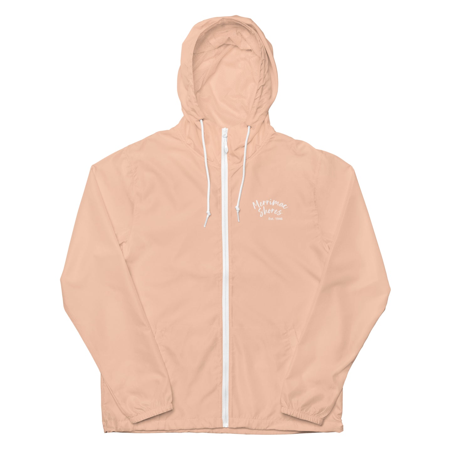 Unisex Lightweight Zip Up Windbreaker Merrimac Shores Est. 1946