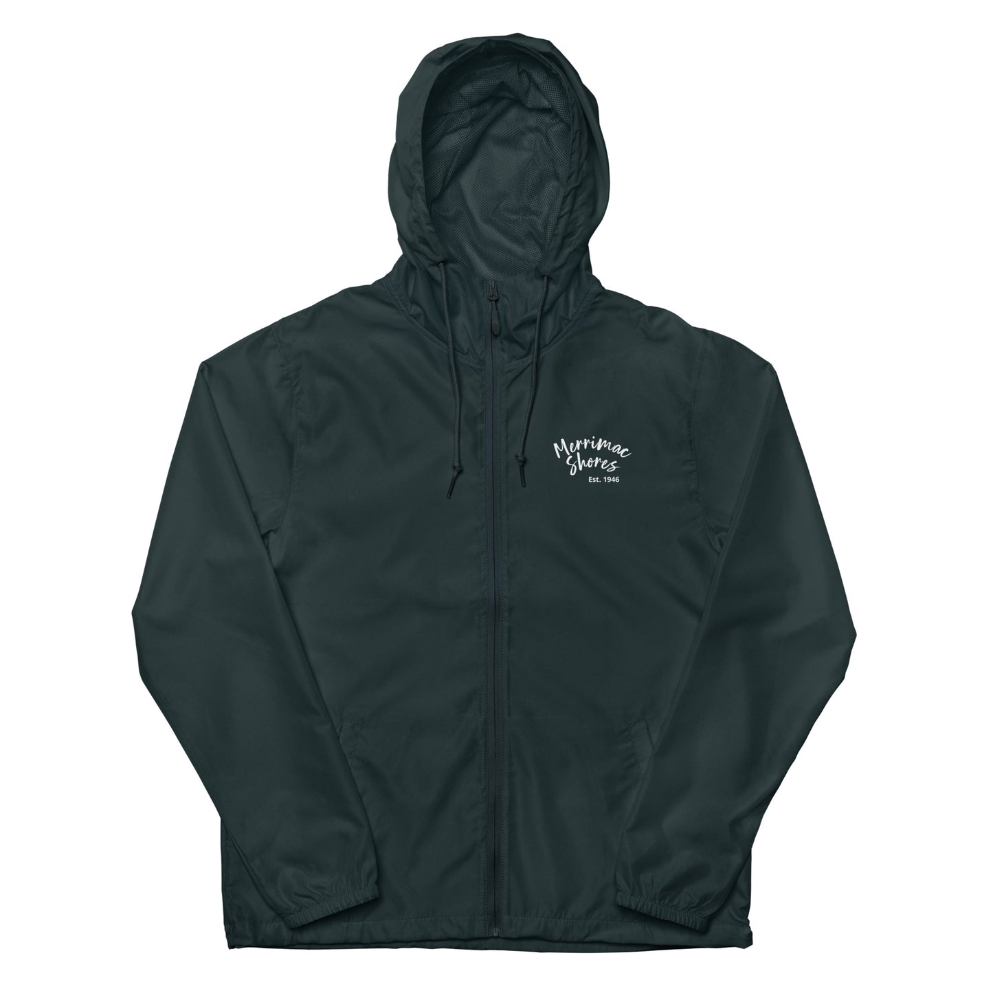 Unisex Lightweight Zip Up Windbreaker Merrimac Shores Est. 1946