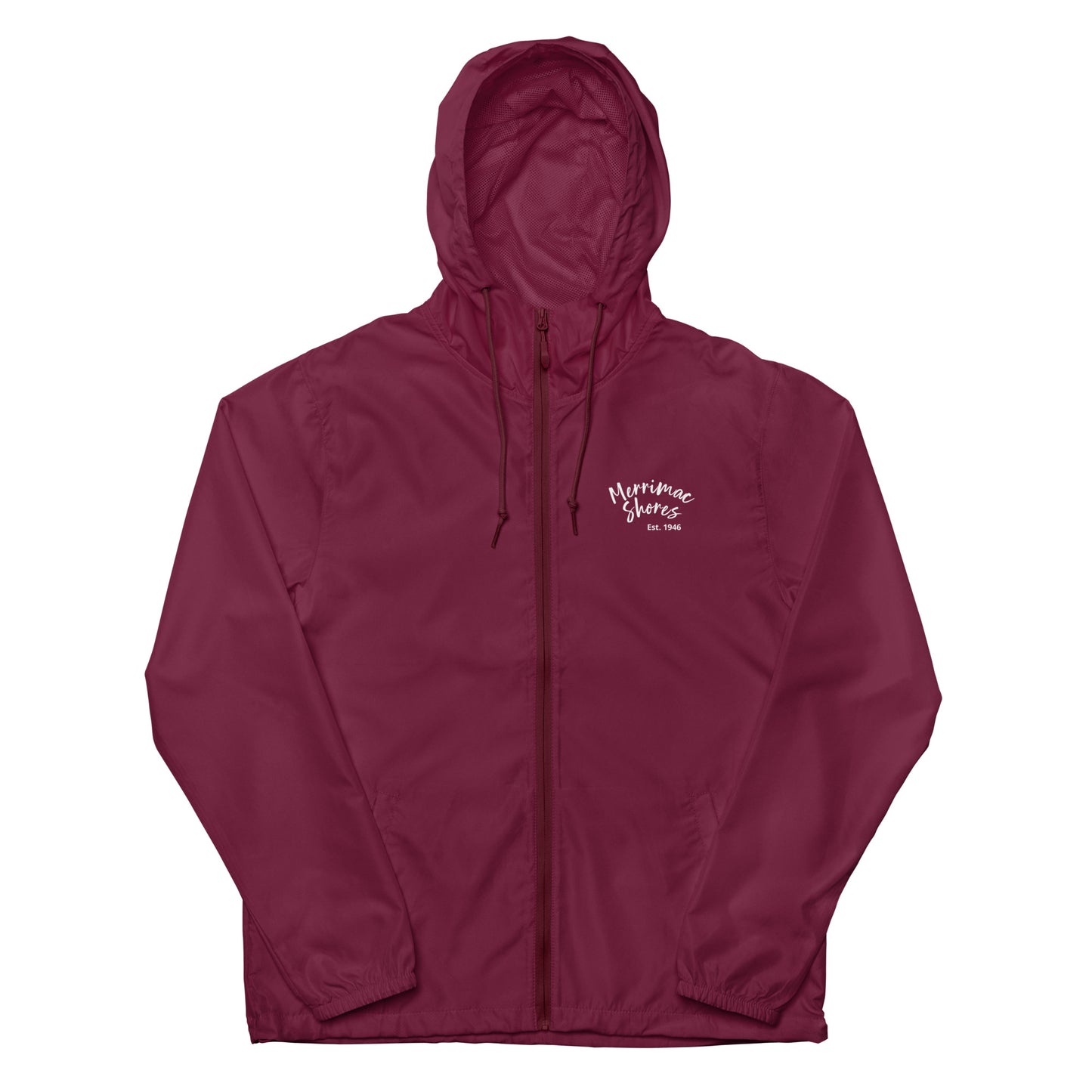 Unisex Lightweight Zip Up Windbreaker Merrimac Shores Est. 1946