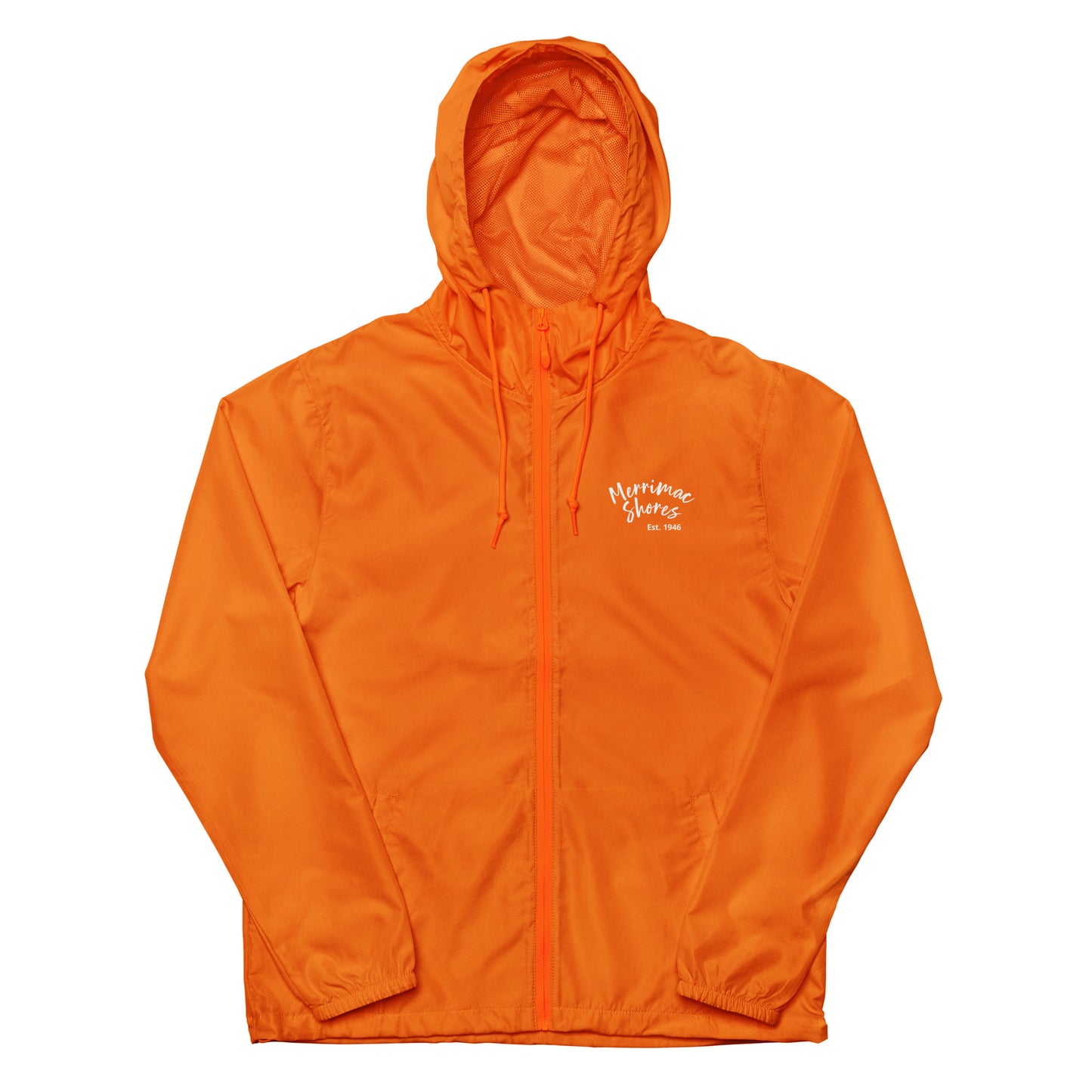 Unisex Lightweight Zip Up Windbreaker Merrimac Shores Est. 1946
