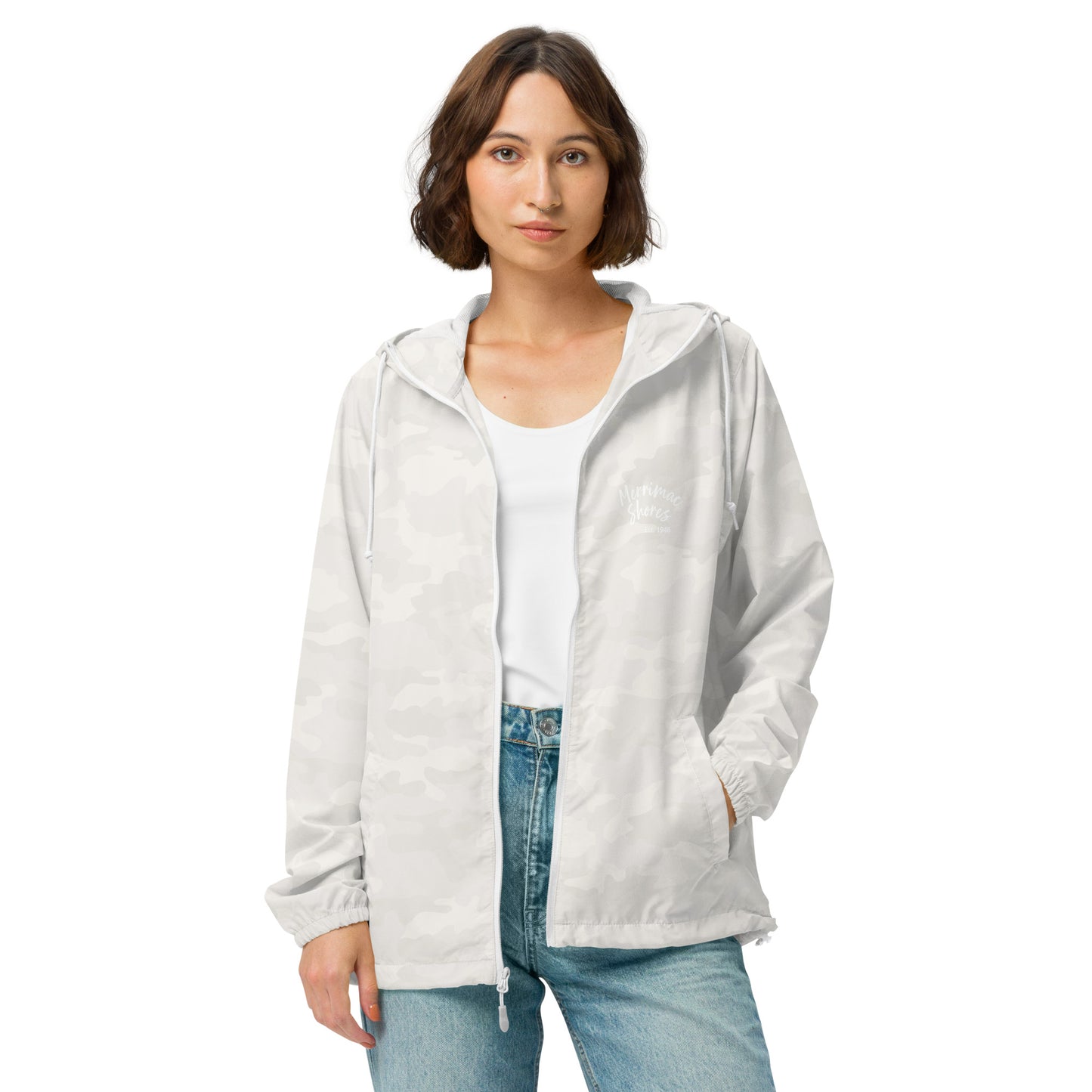 Unisex Lightweight Zip Up Windbreaker Merrimac Shores Est. 1946