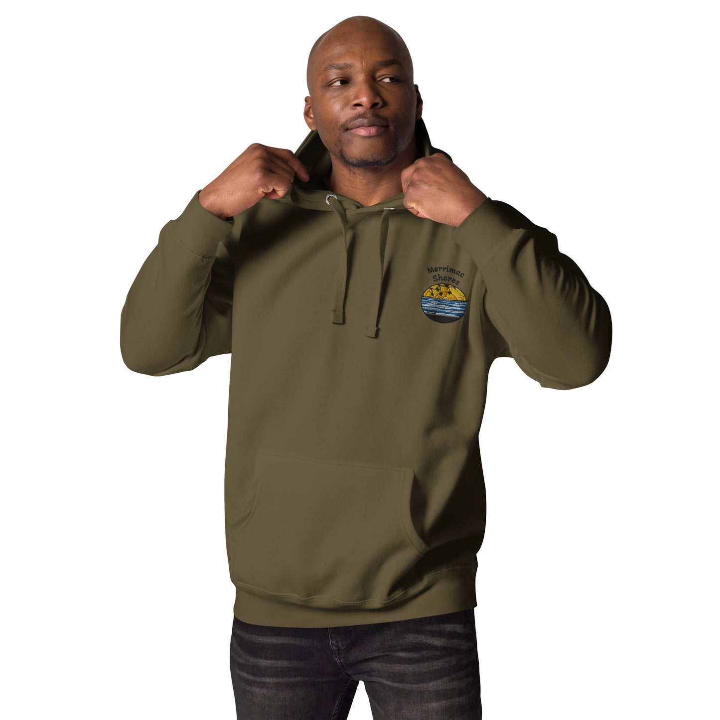 Merrimac Shores Sunrise Unisex Hoodie with Front Pocket